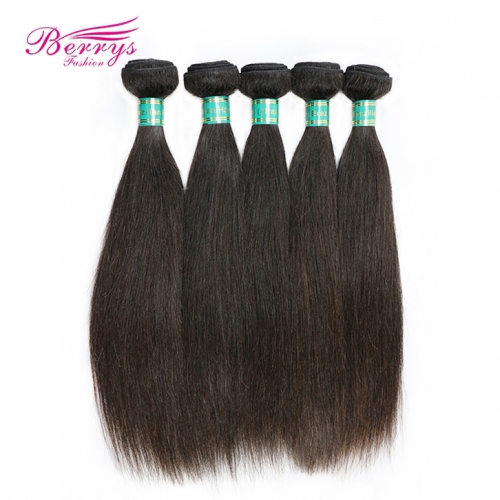 5 Bundles Brazilian Virgin Hair Straight Natural Color 100