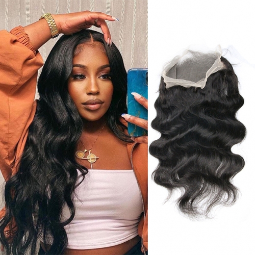 Transparent 360 22*4 Lace Frontal Body Wave Pre Plucked with Adjustable Strap Bleached Knots Virgin Hair  Berrys Fashion Hair